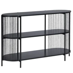 Komoda MANILA czarna 3-poziomy 124x42x80 cm