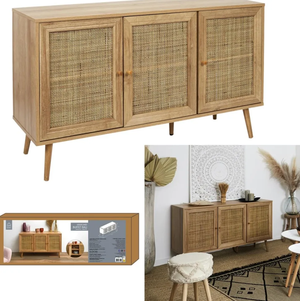 Komoda Tivo 3 drzwiowa rattan