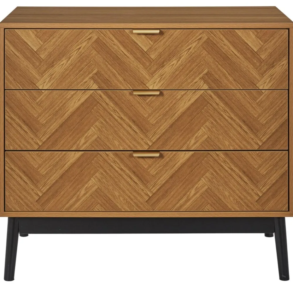 Komoda CHEVRON dekor drewno jodełka * HowHomely Sale