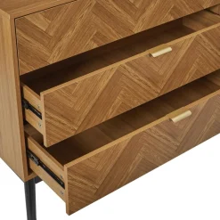 Komoda CHEVRON dekor drewno jodełka * HowHomely Sale
