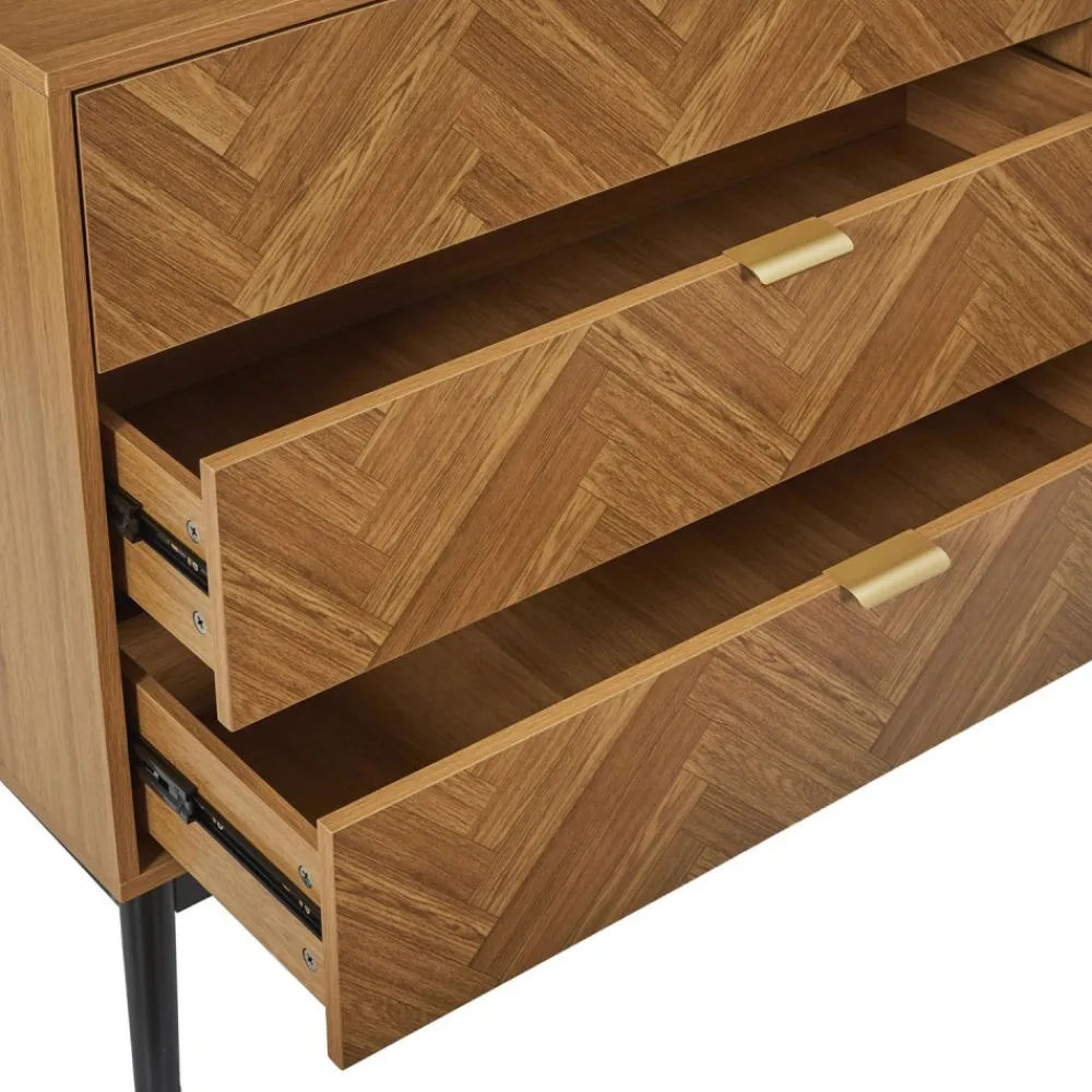 Komoda CHEVRON dekor drewno jodełka * HowHomely Sale