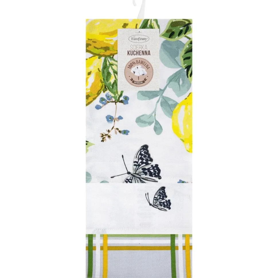 Komplet 3 ścierek LEMON 50x75 cytryny motyle