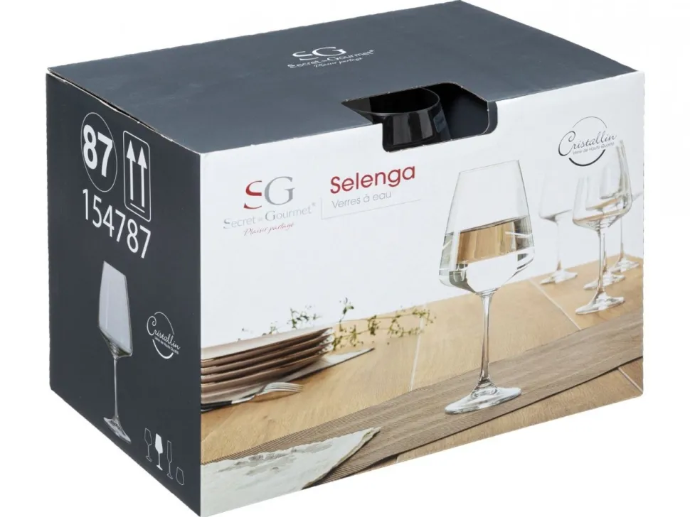 Komplet 6 kieliszków do wody 450 ml Selenga