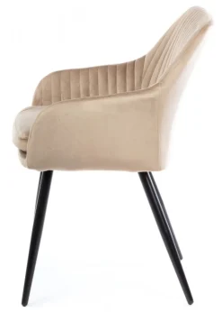 Komplet 2 krzeseł Lenti Black Beige