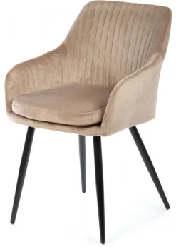Komplet 2 krzeseł Lenti Black Beige