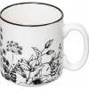 Komplet 4 kubków 240 ml w stojaku White Floral