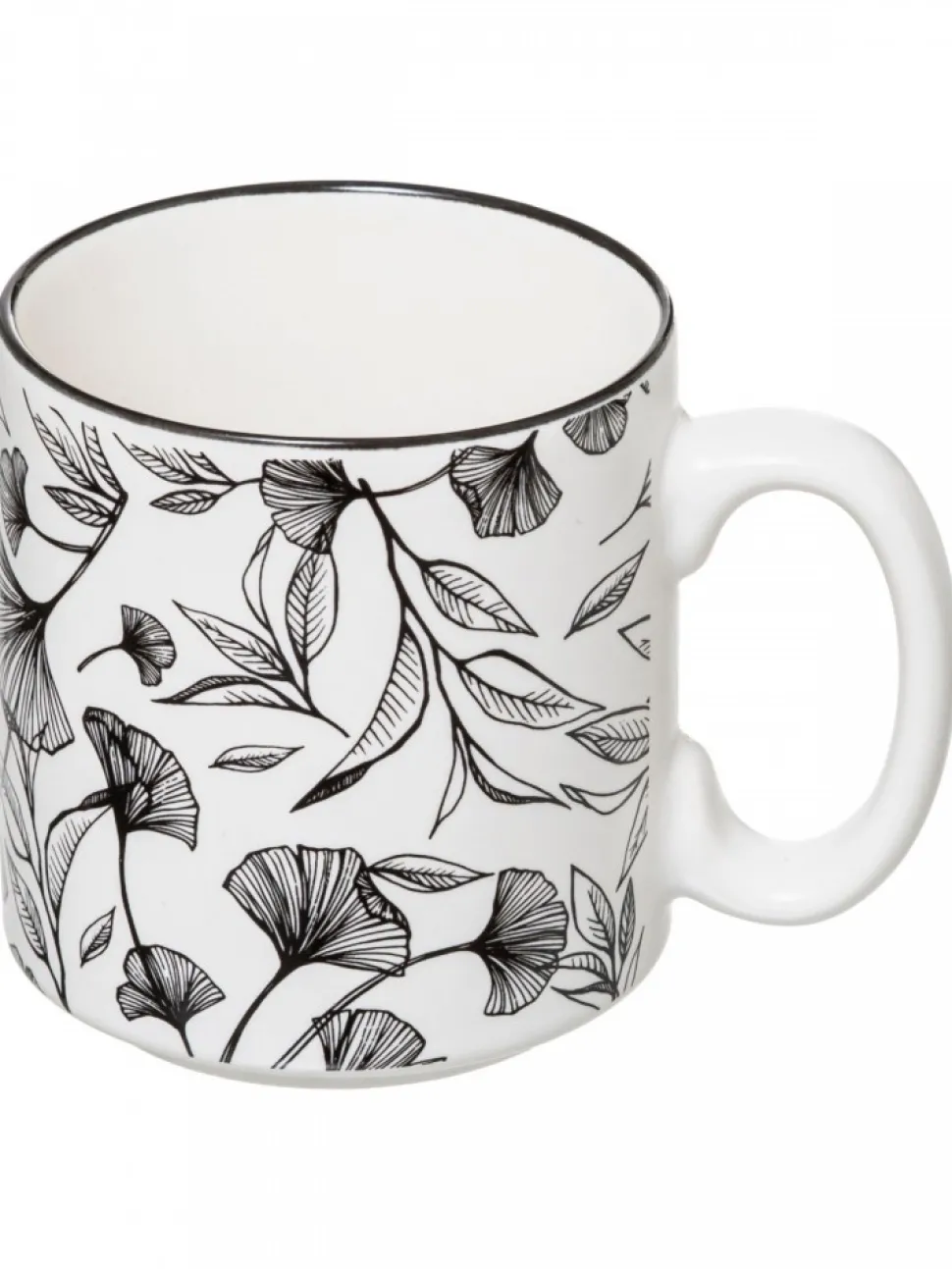 Komplet 4 kubków 240 ml w stojaku White Floral