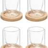 Komplet 4 kubków na espresso 80 ml ze spodkami Clea