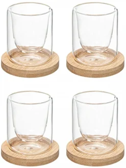 Komplet 4 kubków na espresso 80 ml ze spodkami Clea