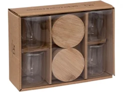 Komplet 4 kubków na espresso 80 ml ze spodkami Clea