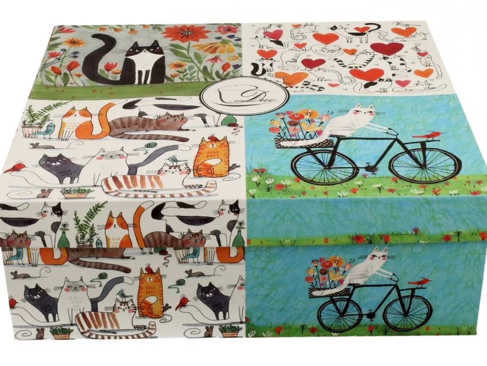 Komplet 4 porcelanowych kubków Koci Świat z serii Animals 4x 360 ml