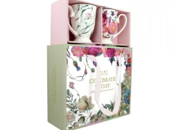 Komplet 4 porcelanowych kubków royal FLOWER