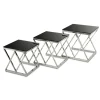 Komplet 3 stolików Timantti Silver Black