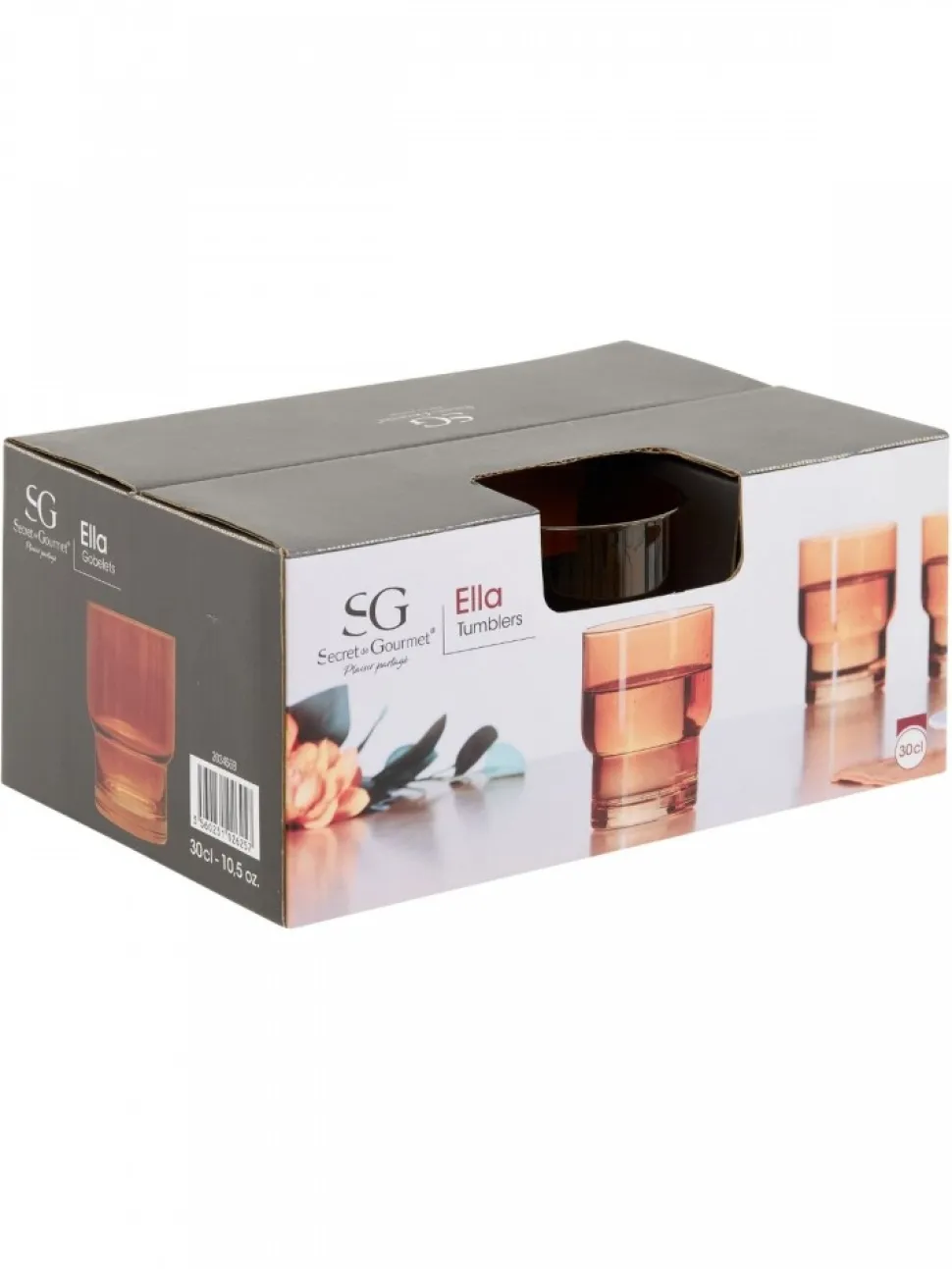 Komplet 6 szklanek 300 ml Ella żółte