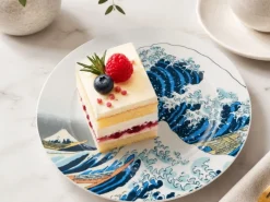 Komplet 2 talerze deserowe Hokusai The Great Wave 19,2 cm