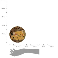 Komplet 2 talerze deserowe Klimt THE KISS Brown 19,2 cm