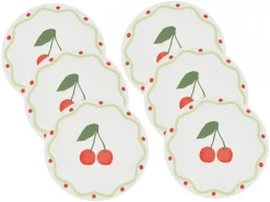 Komplet 6 talerzy deserowych 19 cm Fruity Cherry