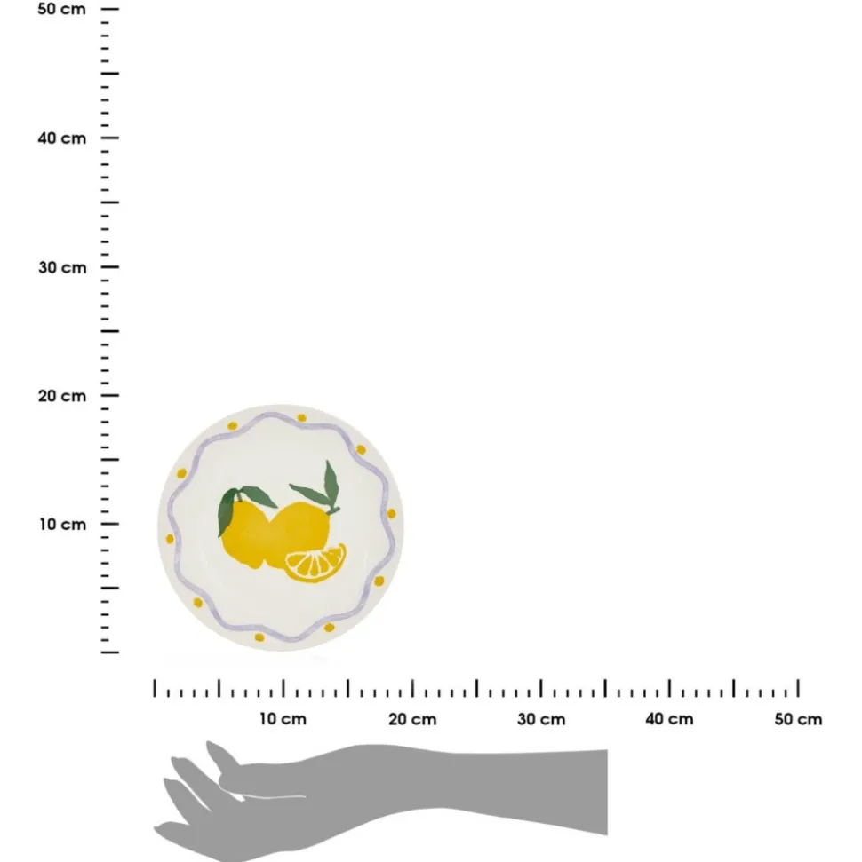 Komplet 6 talerzy deserowych 19 cm Fruity Lemon