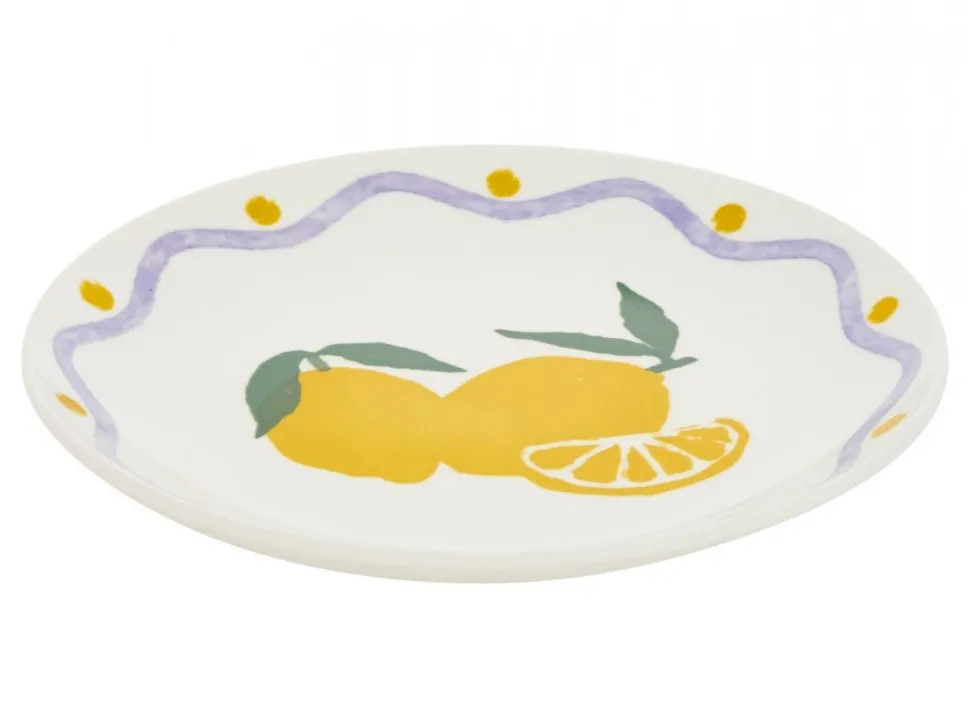 Komplet 6 talerzy deserowych 19 cm Fruity Lemon