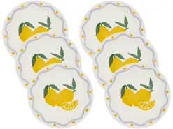 Komplet 6 talerzy deserowych 19 cm Fruity Lemon