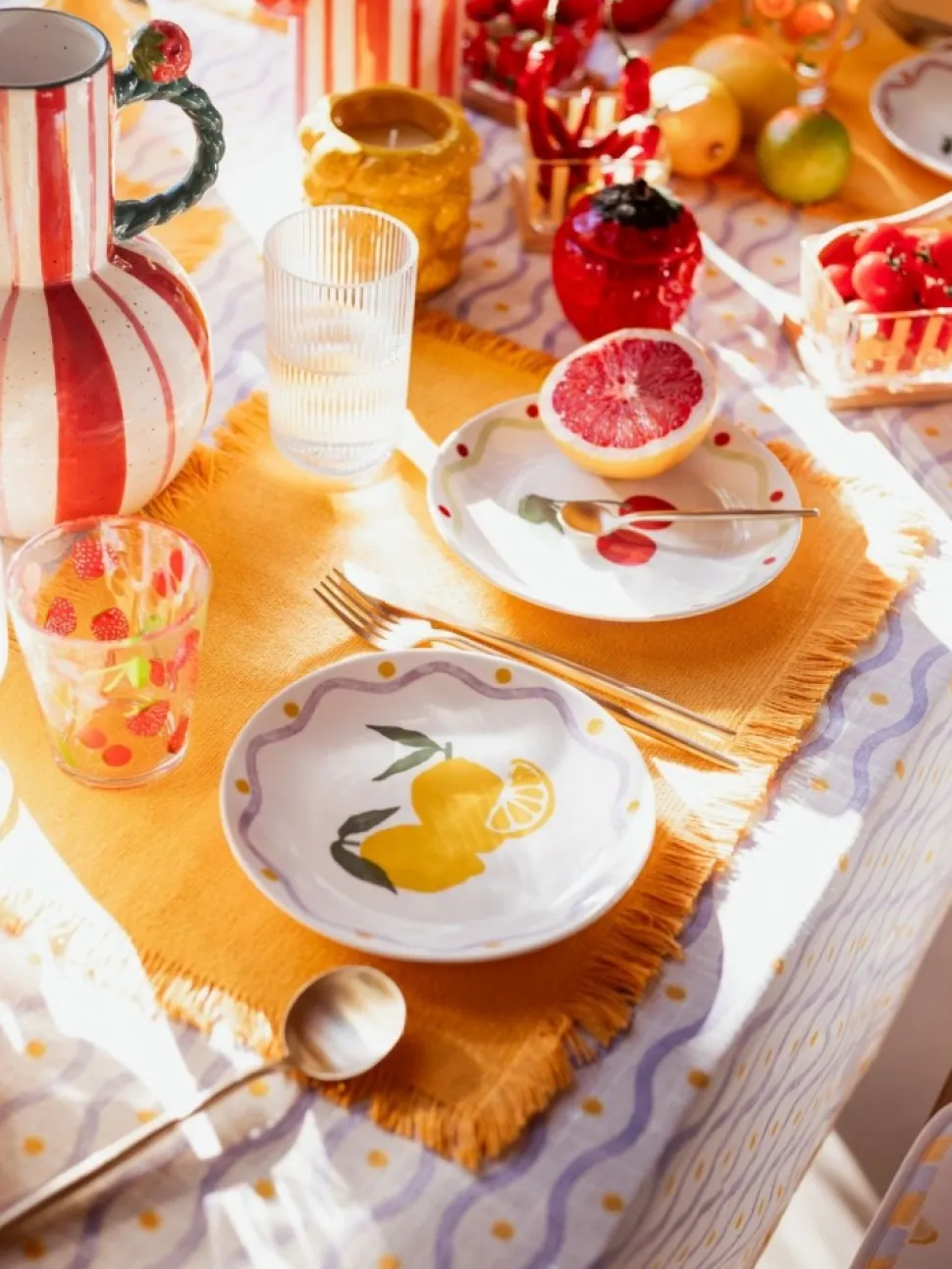 Komplet 6 talerzy deserowych 19 cm Fruity Lemon