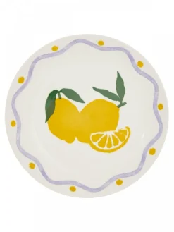 Komplet 6 talerzy deserowych 19 cm Fruity Lemon