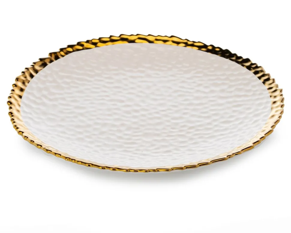 Komplet 8 talerzy Kati White Gold