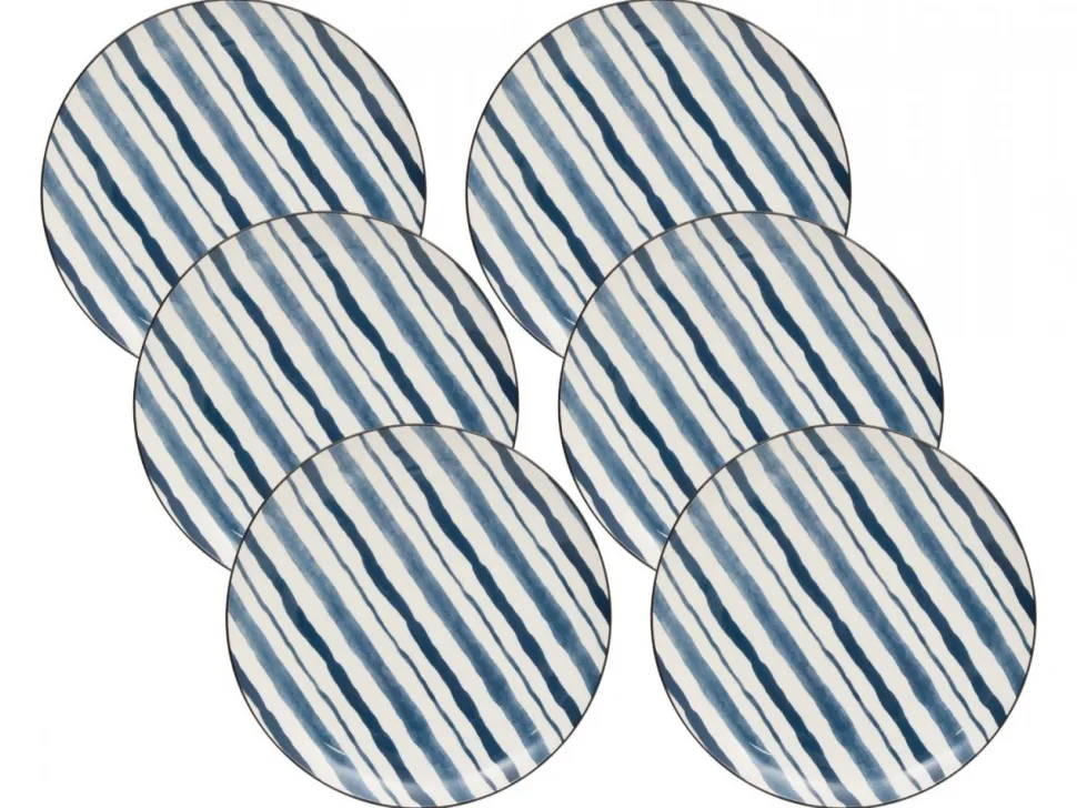 Komplet 6 talerzy obiadowych 26 cm Umami Stripe
