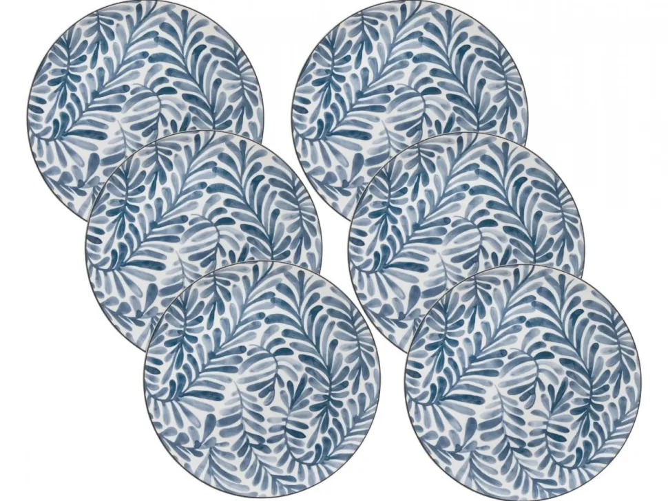 Komplet 6 talerzy obiadowych 26 cm Umami Leaf