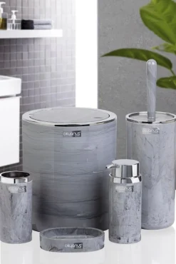 Komplet łazienkowy 5 el Marble okrągły