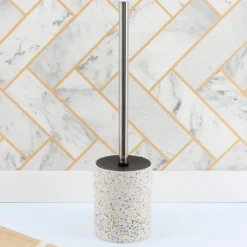 Komplet łazienkowy Terrazzo biały 4el.