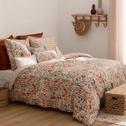 Komplet pościeli Ikat 240x220 terrakota