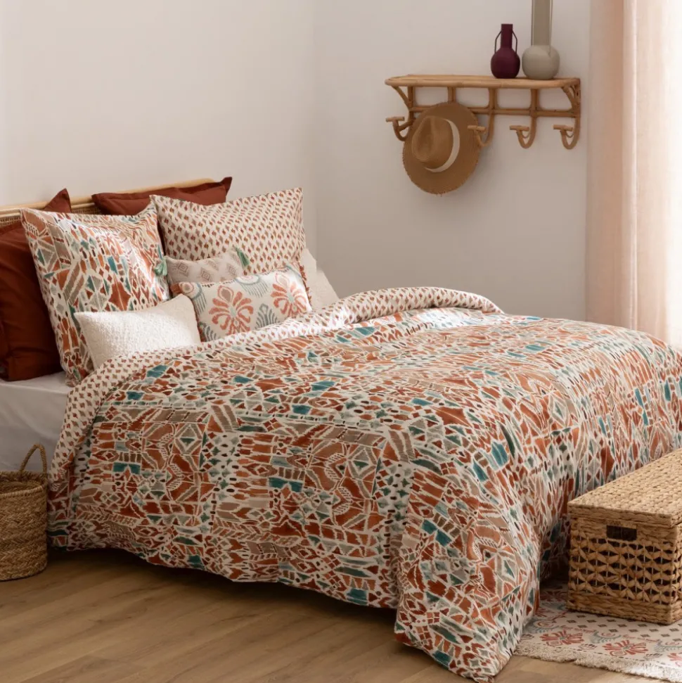 Komplet pościeli Ikat 240x220 terrakota