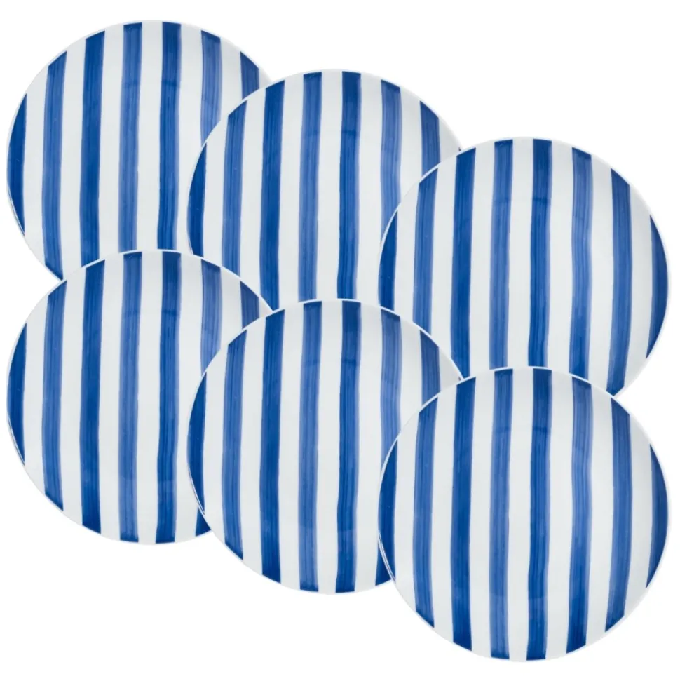 Komplet talerzy 20 cm 6 szt. Ligne niebieskie