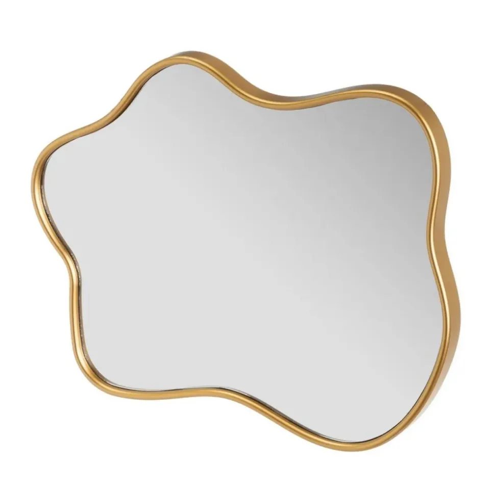 Komplet złotych luster ściennych 3 szt.