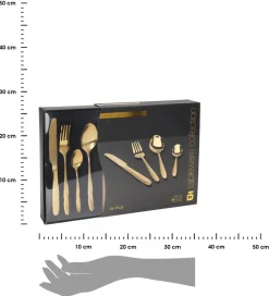 Komplet złotych sztućców dla 6 osób 24 elem.