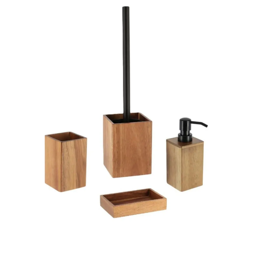 Komplet łazienkowy brązowy Acacia 1 * TENDANCE New