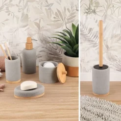 Komplet łazienkowy Solena szary 5el. * TENDANCE Discount