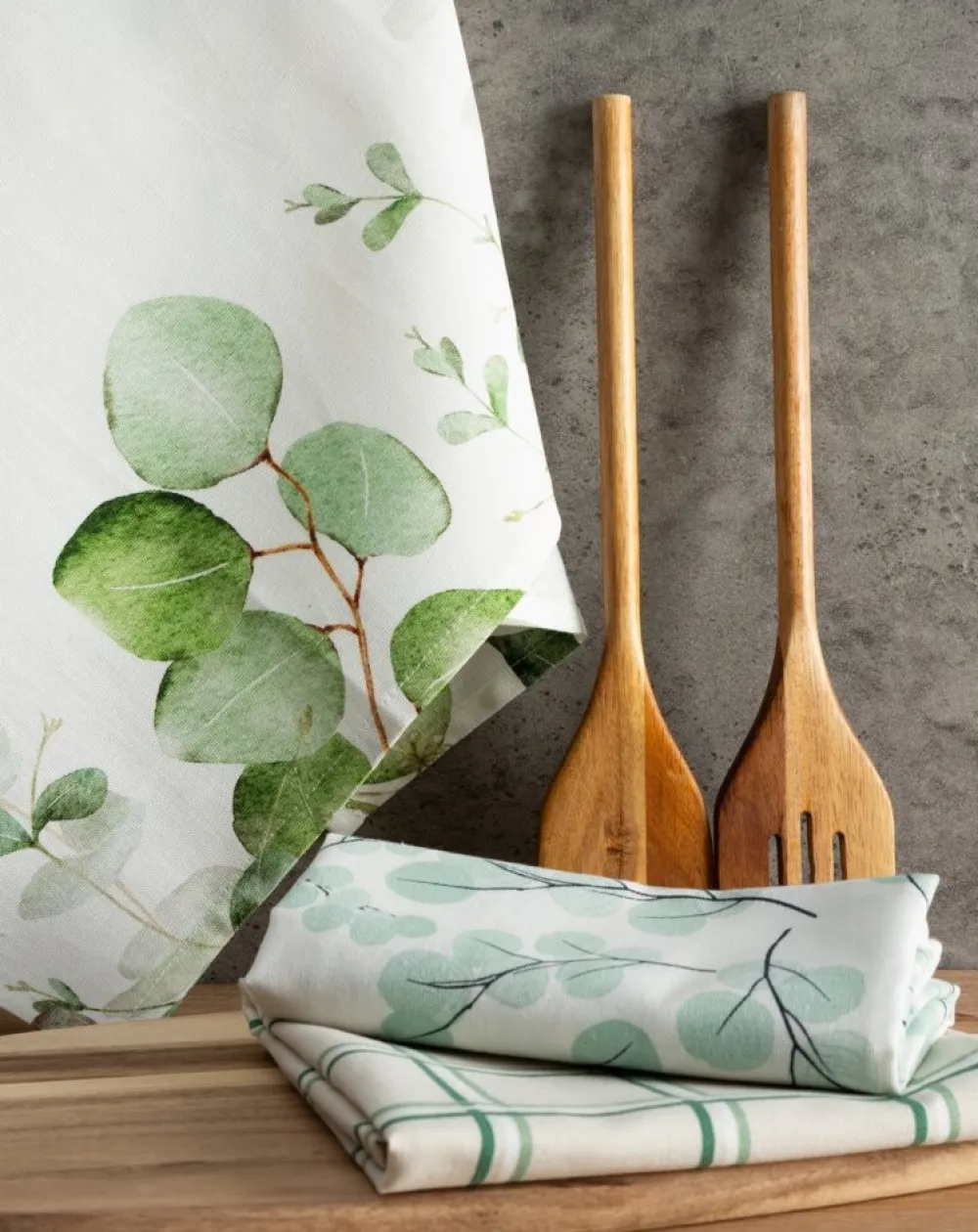 Komplet 3 ścierek CLOVER 50x75 wzór roślinny * EUROFIRANY B.B. Choczyńscy Sp.J. Outlet