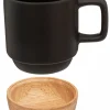 Komplet 4 czarnych kubków na kawę 130 ml * Secret de Gourmet Sale