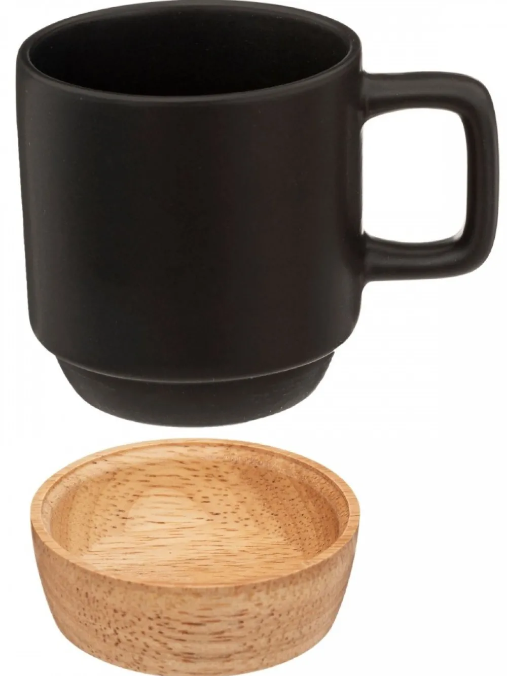 Komplet 4 czarnych kubków na kawę 130 ml * Secret de Gourmet Sale