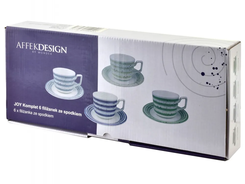 Komplet 6 filiżanek Joy beżowy 210 ml * Mondex Outlet