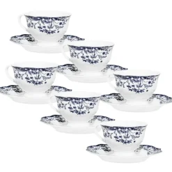 Komplet filiżanek 90 ml 6 szt. Reverie Blue * Estia Outlet