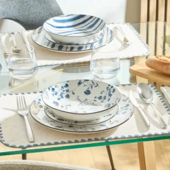 Komplet 6 głębokich talerzy Umami 20 cm kwiaty * Secret de Gourmet Best
