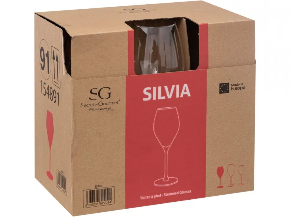 Komplet 6 kieliszków do wina 340 ml Silvia * Secret de Gourmet Sale