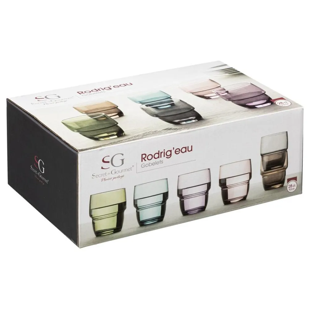 Komplet 6 kolorowych szklanek 280 ml * Secret de Gourmet Outlet