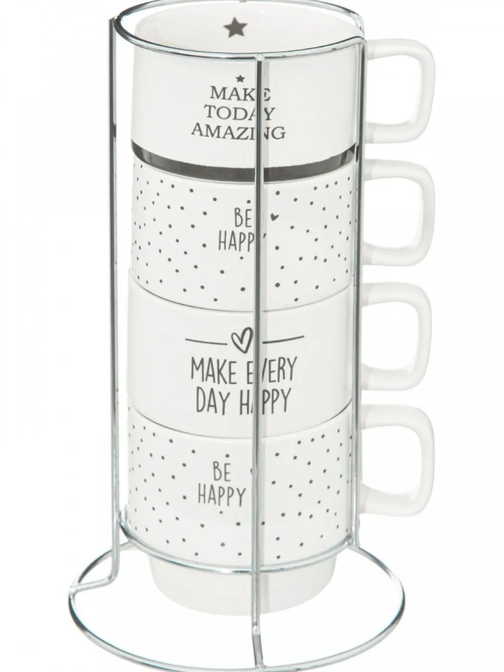 Komplet 4 kubków 220 ml Happy * Secret de Gourmet
