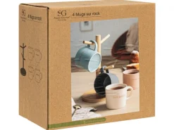 Komplet 4 kubków 200 ml na stojaku Belle * Secret de Gourmet Online