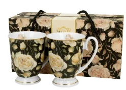 Komplet 2 kubków Royal English Roses Black 320 ml * Duo Online