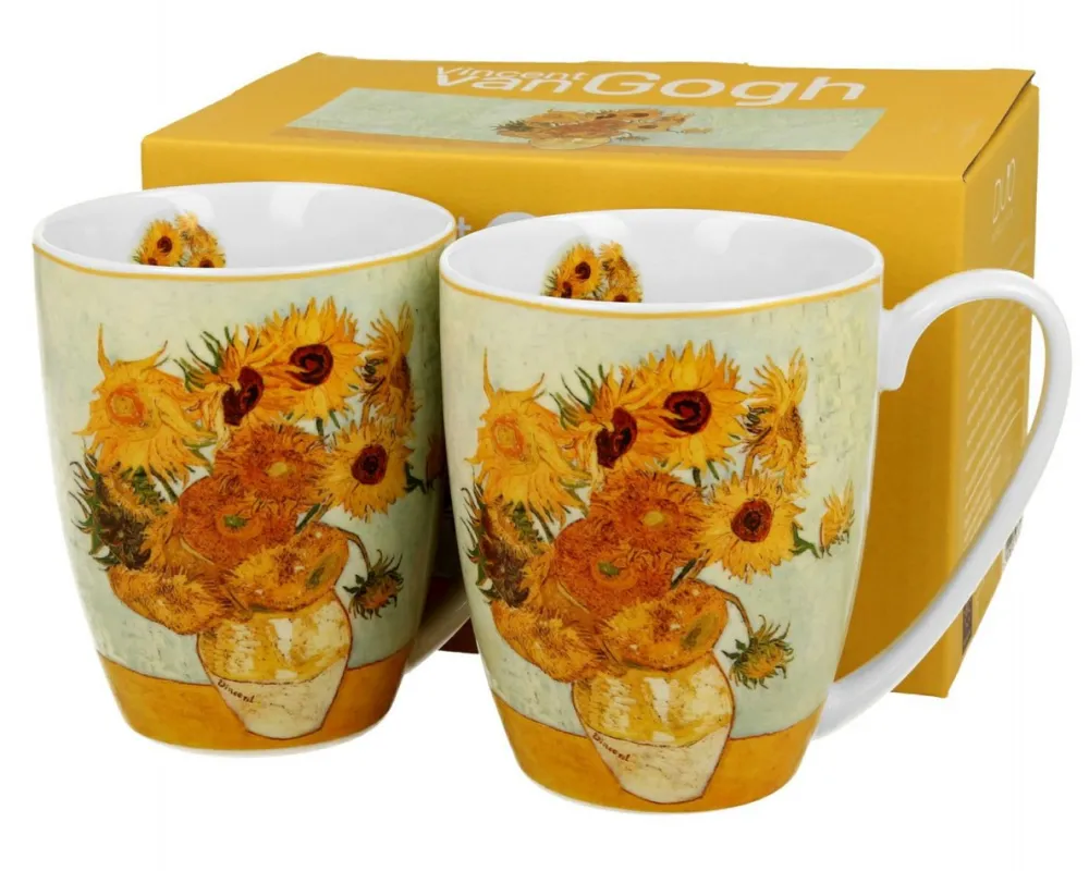Komplet 2 kubków Van Gogh Sunflowers 350 ml * Duo Outlet